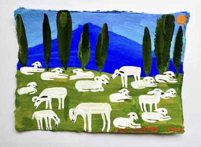 Sheep In Le Gard by Christopher Corr