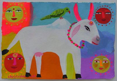 Cow & Parakeet by Christopher Corr