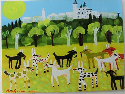 Goats In Lussan by Christopher Corr