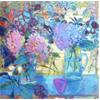 Black Dahlia & Hydrangeas by Isobel Johnstone